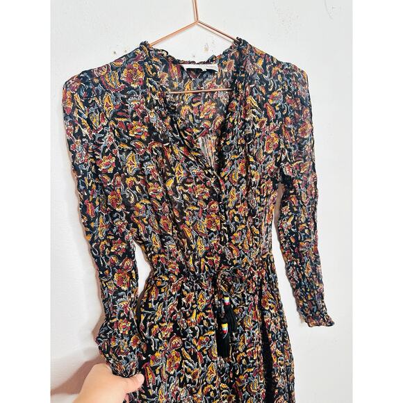 SEA NEW YORK Gerardtest Brown Paisley High Neckline Nicolette Midi Dress sz 6 - Picture 10 of 16